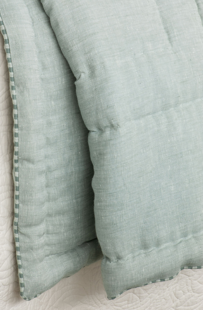 Bianca Lorenne Luchesi Duck Egg Comforter | Luxury Linen Comforter NZ image 2